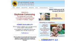 Desktop Screenshot of daybreakcohousing.org